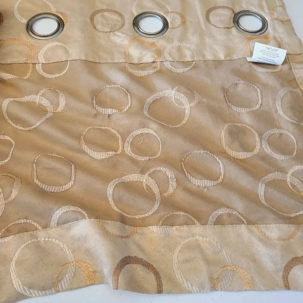 Veratex Cafe Curtains Embroidered Suede Grommets Sz‎ 54